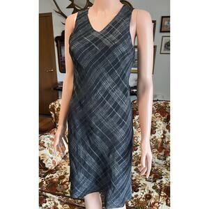 Y2K Bossini Ladies Black Sleeveless Plaid Dress